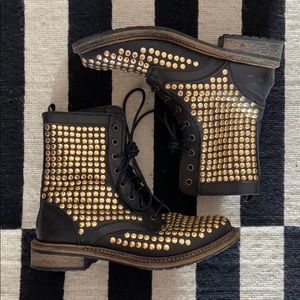 Steve Madden Gold Studded Boots